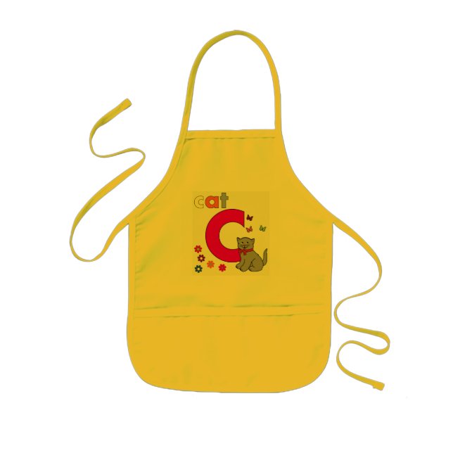 Cat Letter C-Schürze Kinderschürze (Vorne)