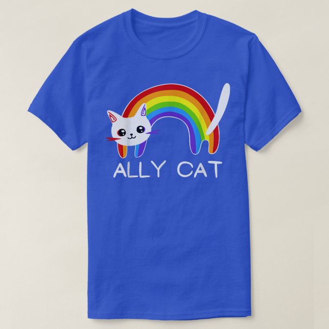 Cat Lgbt Rainbow Flag Gay Pride Monat T-Shirt (Design vorne)
