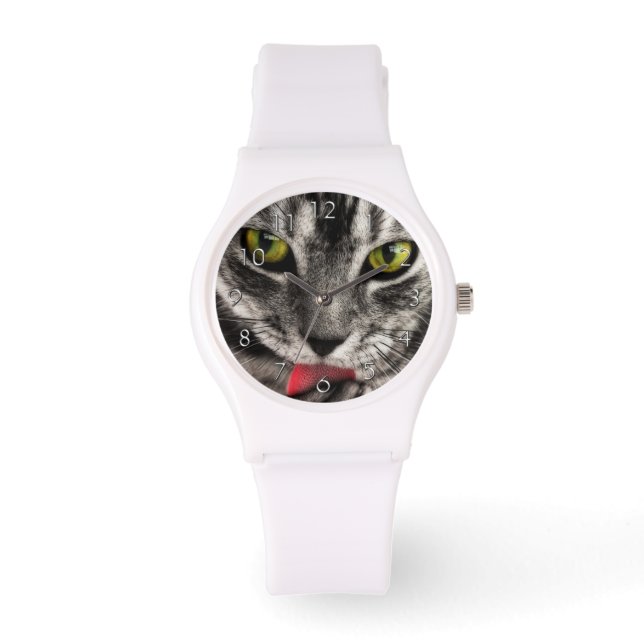 Cat Lick Armbanduhr (Vorderseite)