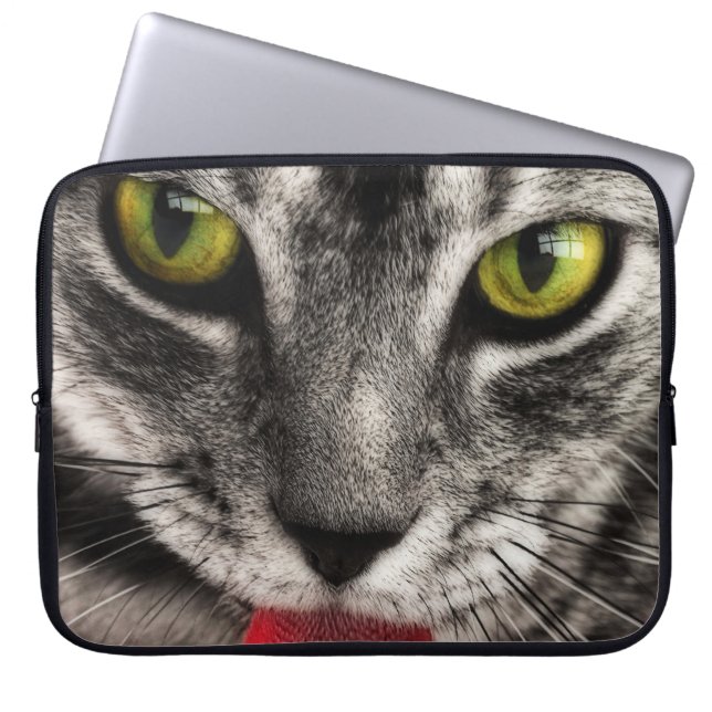 Cat Lick Laptopschutzhülle (Vorderseite)