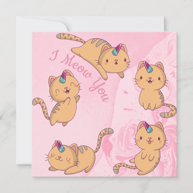 Cat-Liebe Feiertagskarte (Vorderseite)