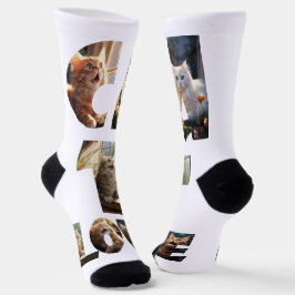 Cat Liebe I Cut Out Fotos Socken