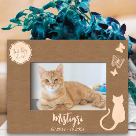 Cat Liebe Memorial Geätzte Rahmen