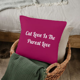 Cat Liebe Reinst Personalisieren Niedliches Zitat  Kissen