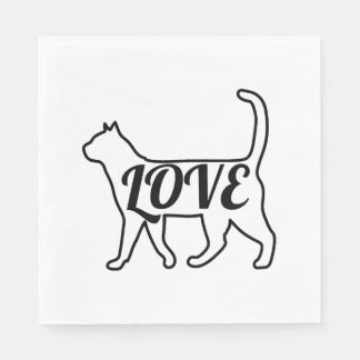 Cat-Liebe Serviette