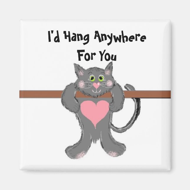 Cat Liebe Spaß Magnet (Vorne)