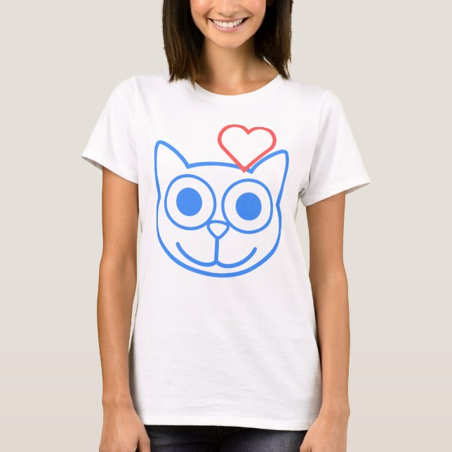 Cat-Liebe T-Shirt (Vorderseite)