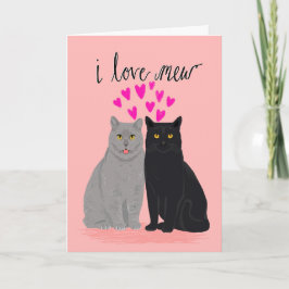 Cat Liebe Valentinstag - I Liebe Zwei Katzen Karte