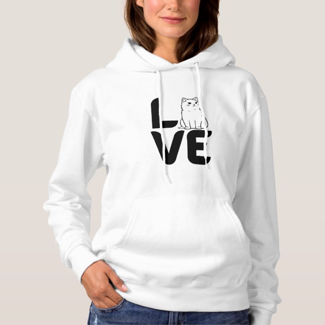 Cat LIEBE Women's Sweatshirt - Cosy Pet Lover (Vorderseite)