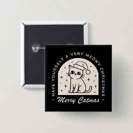 Cat Liebhaber lustiger Weihnachtswünsche Button