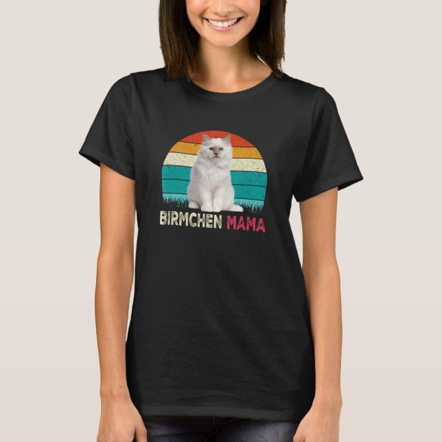 Cat - Little Birch Mummy Heilige Birma T-Shirt (Vorderseite)