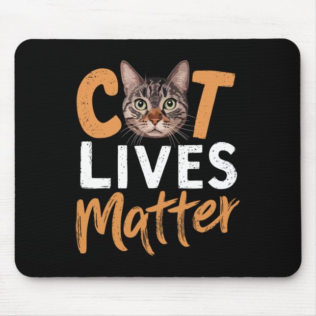 Cat Live Problem Geschenke Idee für Katzenüberzug  Mousepad (Vorne)