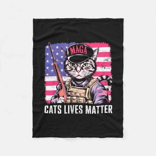 Cat Lives Fleecedecke (Vorderseite)