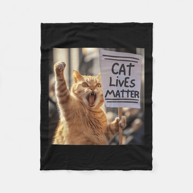 Cat Lives Fleecedecke (Vorderseite)