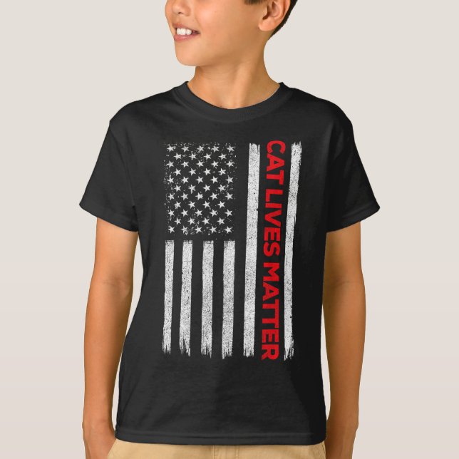 Cat Lives Problem Trump 2024 T-Shirt (Vorderseite)