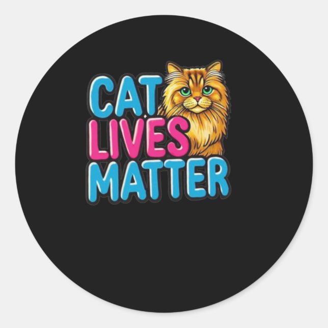 Cat Lives Sticker (Vorderseite)