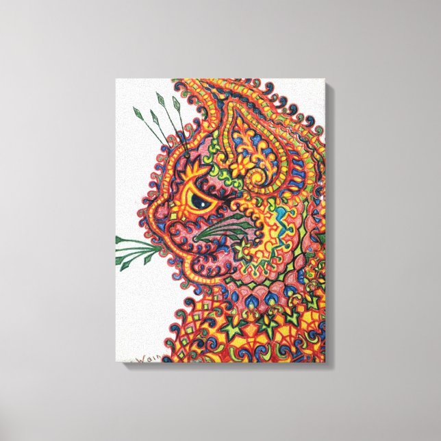 Cat, Louis Wain Leinwanddruck (Vorderseite)