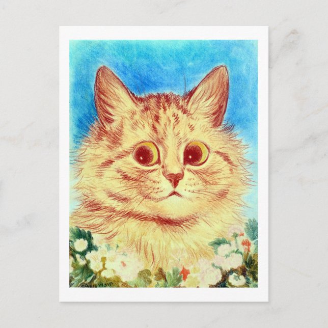 Cat, Louis Wain Postkarte (Vorderseite)