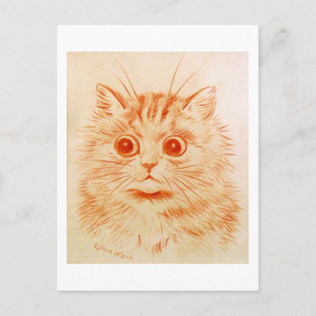 Cat, Louis Wain Postkarte (Vorderseite)