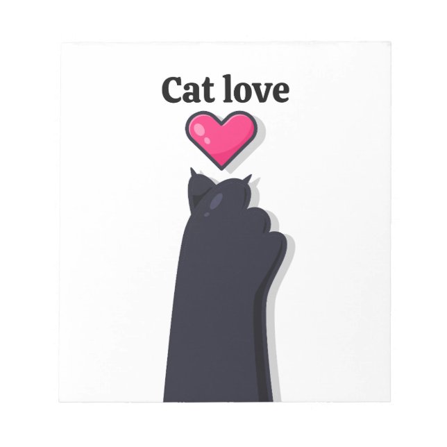 cat love notizblock (Vorderseite)