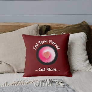 Cat Love Purest personalisierte lustige Zitat Dunk Kissen