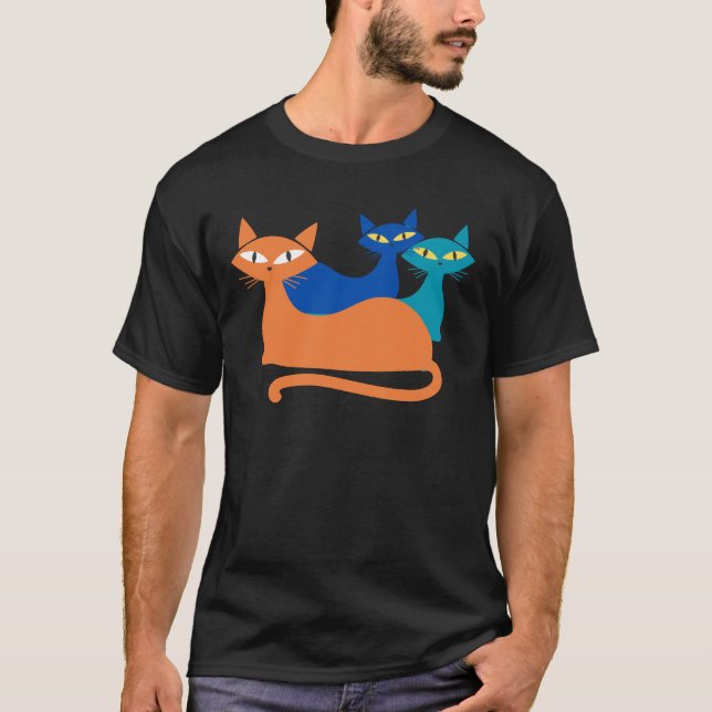 Cat Love Quote Minimalist Typography Design T-Shirt (Vorderseite)