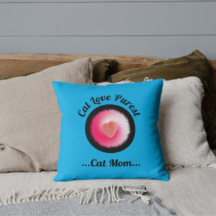 Cat Love Reinst personalisierte Funny Quote Sky Bl Kissen