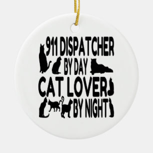 Cat Lover 911 Dispatcher Keramikornament
