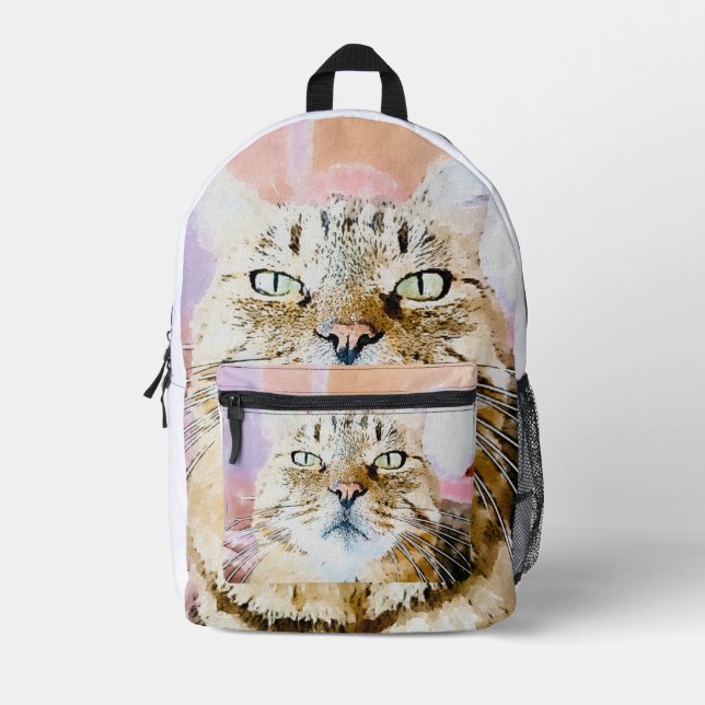 Cat Lover Bedruckter Rucksack (Vorderseite)