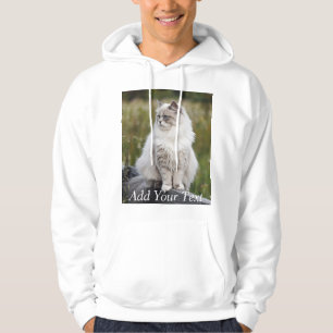 Cat Lover Benutzerdefiniertes Foto und Name Person Hoodie