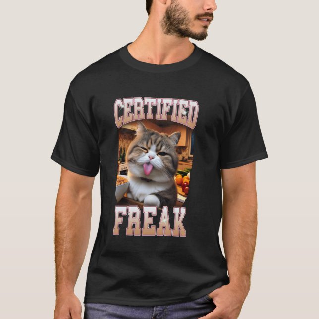 Cat Lover Cat Mama Cat Mama Cat Meme Zertifikat A T-Shirt (Vorderseite)