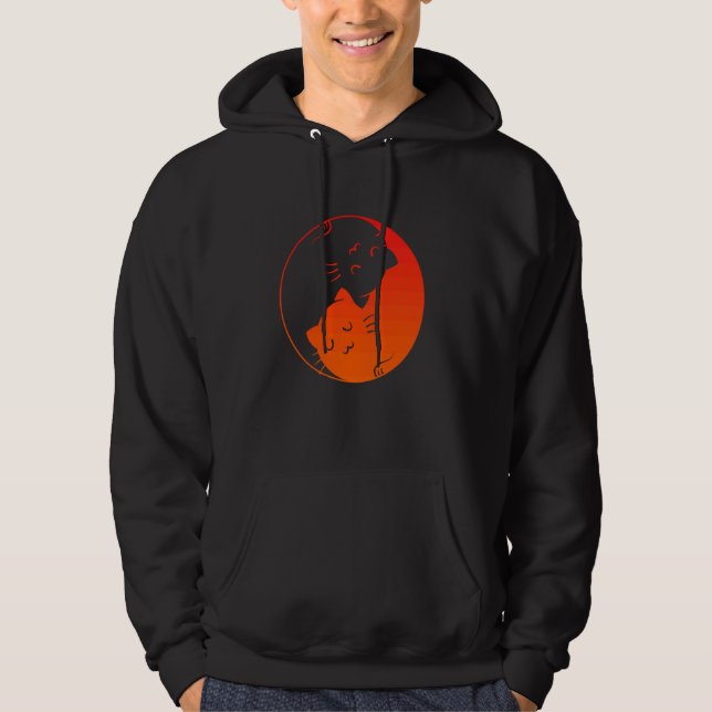 Cat Lover Chinesisches Zeichen China Lüftersymbol Hoodie (Vorderseite)