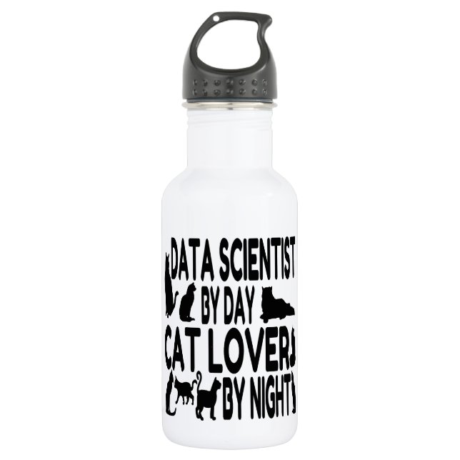 Cat Lover Data Scientist Trinkflasche (Vorderseite)