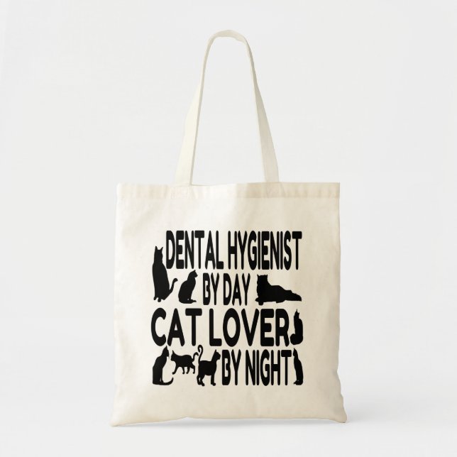 Cat Lover Dental Hygienist Tragetasche (Vorne)