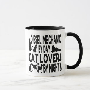 Cat Lover Diesel Mechanik Tasse