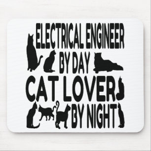 Cat Lover Electrical Engineer Mousepad