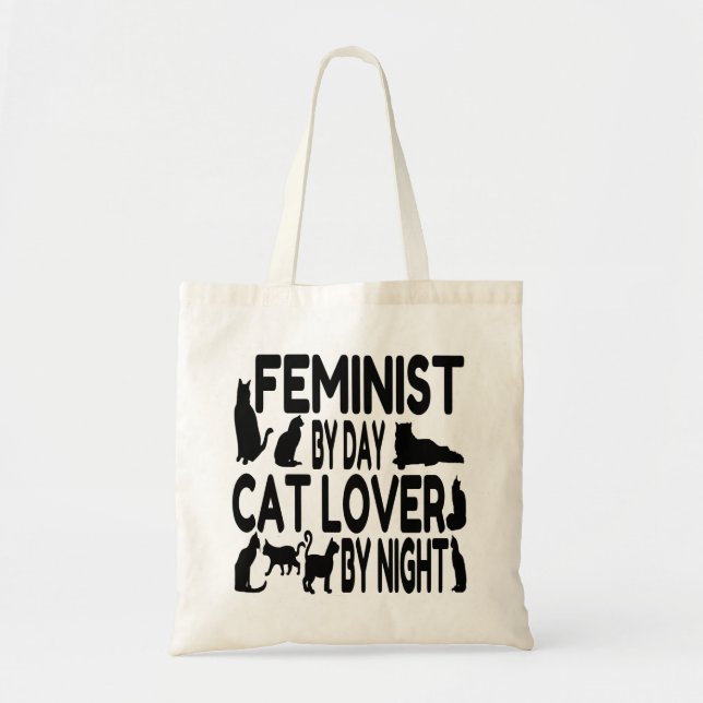 Cat Lover Feminist Tragetasche (Vorne)