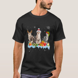 Cat Lover Funny American Kurzhaar Tree Weihnachten T-Shirt