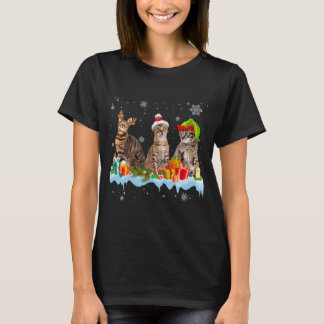 Cat Lover Funny Toyger Tree Weihnachten T-Shirt