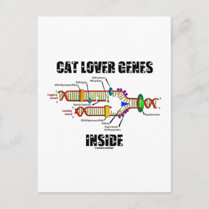 Cat Lover Gene Inside (DNA-Replikation) Postkarte