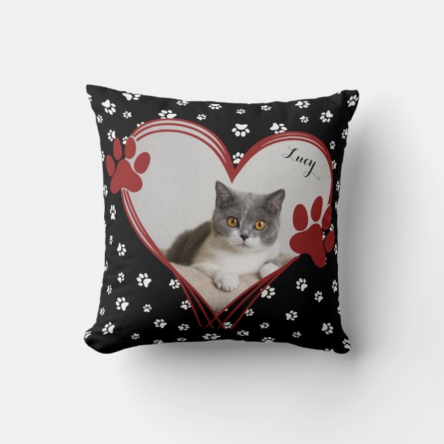 Cat Lover Geschenk | Pet Keepake | Benutzerdefinie Kissen (Vorderseite)