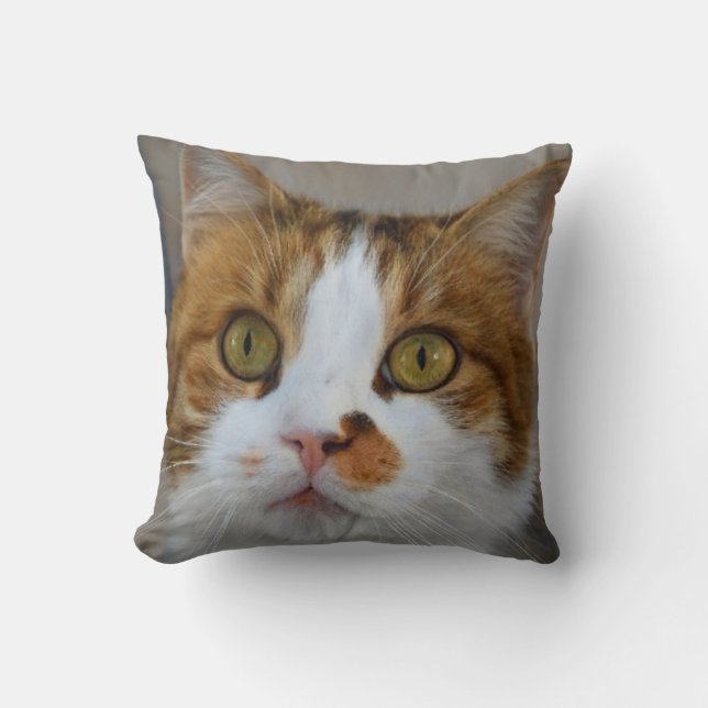 Cat Lover Gift - Custom Pet Foto von Keepsake Cat Kissen (Vorderseite)
