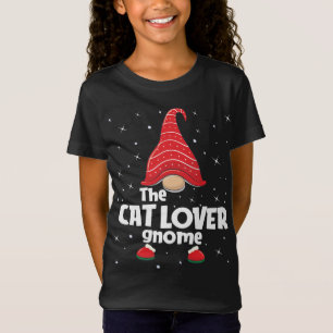 Cat Lover Gnome Familie Matching Weihnachten Funny T-Shirt