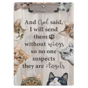 Cat Lover God Schick mir Katzen Klemmbrett