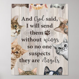 Cat Lover God Schick mir Katzen Poster