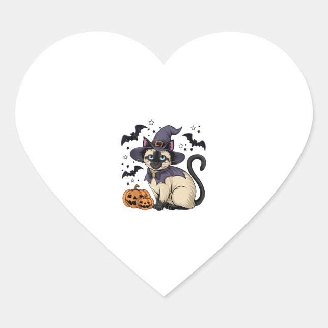 Cat Lover Herz-Aufkleber (Vorderseite)