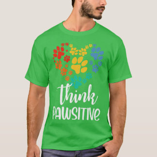 Cat Lover Hund Lover Pawsitive Päpse Lover T-Shirt