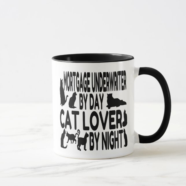 Cat Lover Hypothekenversicherer Tasse (Rechts)