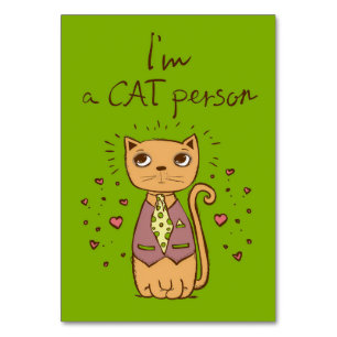 Cat Lover I bin eine Katze Tischnummer