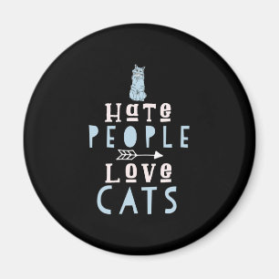 Cat Lover I Liebe Katzen und Menschen Magnet